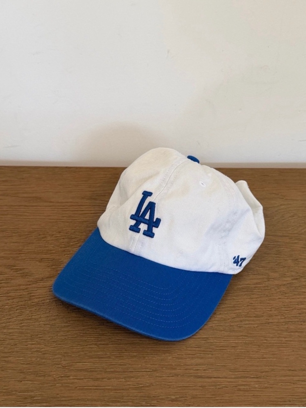 47 Los Angeles Dodgers White & Royal Blue Hat